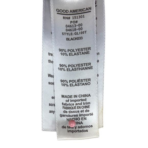 GOOD AMERICAN Pants Good Legs Faux Suede Black - Picture 8 of 8